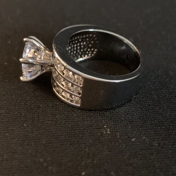 Charter Club Crystal Triple-Row Ring in Fine Silver Plate, Shop High-Quality Mer - Picture 3 of 5